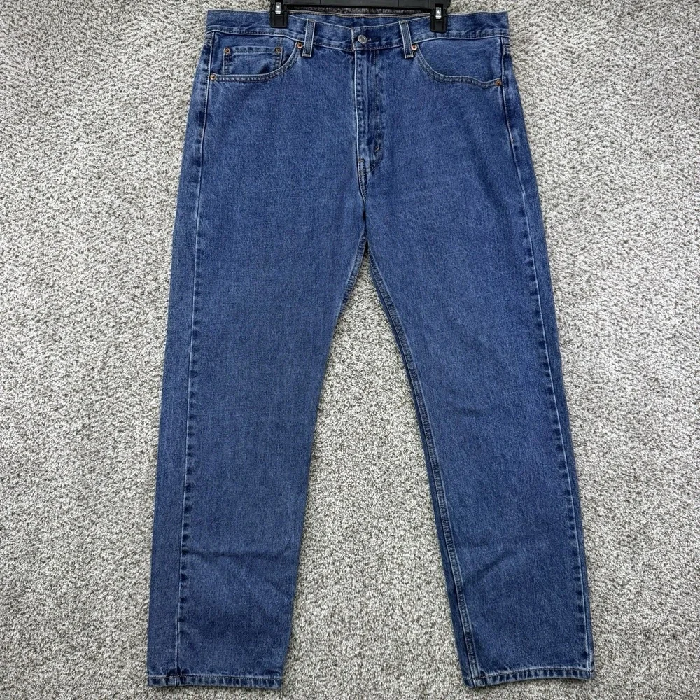 Levi's Jeans Men's 38x30 Blue Denim Pants Medium Wash 505 Straight 100% Cotton